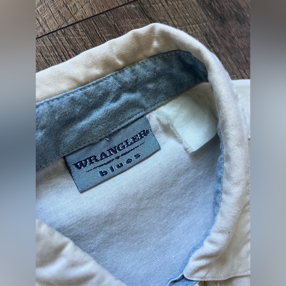 Wrangler Sleeveless Button Down Shirts - Brown and Cream - Picture 8 of 14